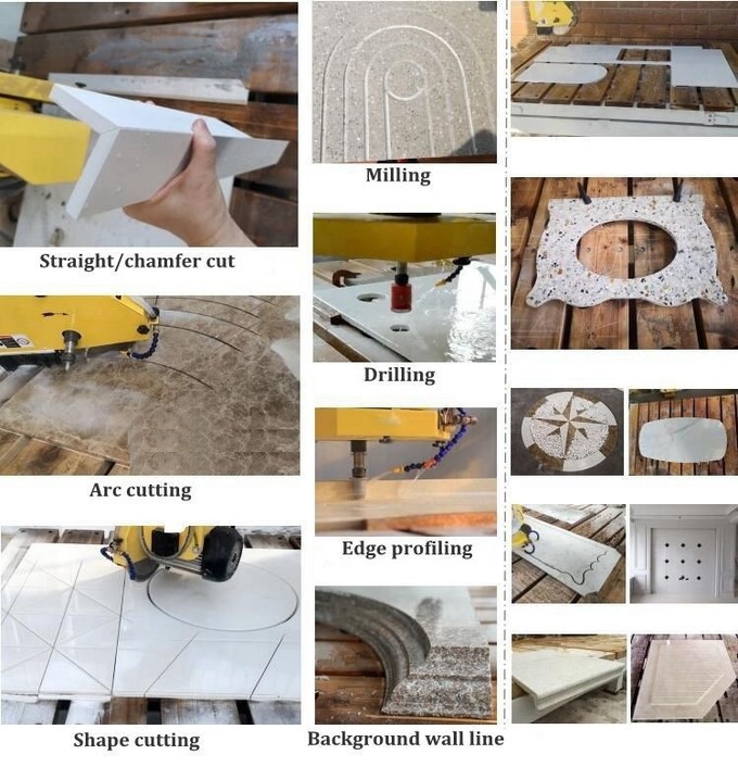 stone product cut by 5 axis marble cutting machine